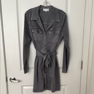 Bella Dahl Gray Button-Up Dress